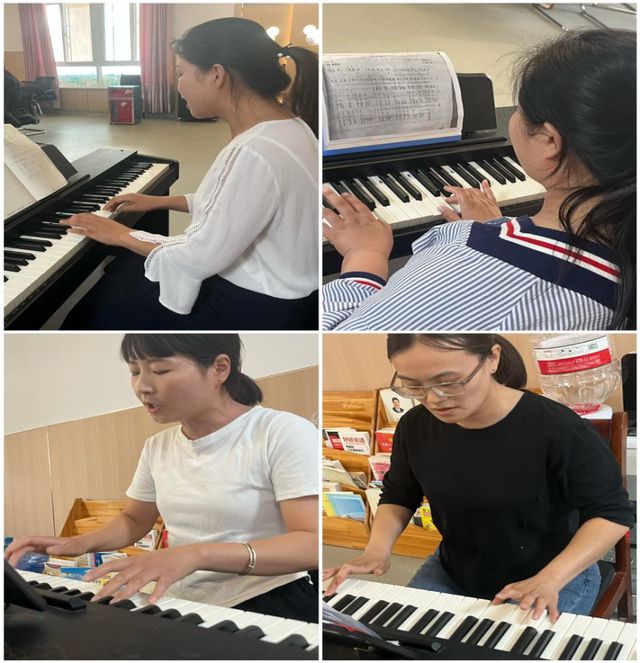 “琴声悠扬亮我风采”——临泉县韦寨镇中心幼儿园教师钢琴弹唱技能考核简报(图2)