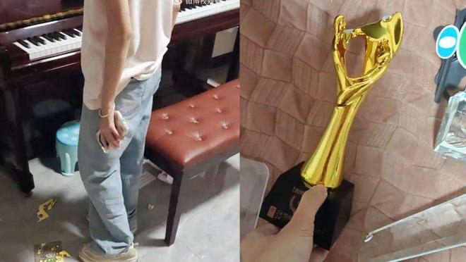 钢琴老师称自家被带了6年的学生砸了看事发监控不敢相信(图1)